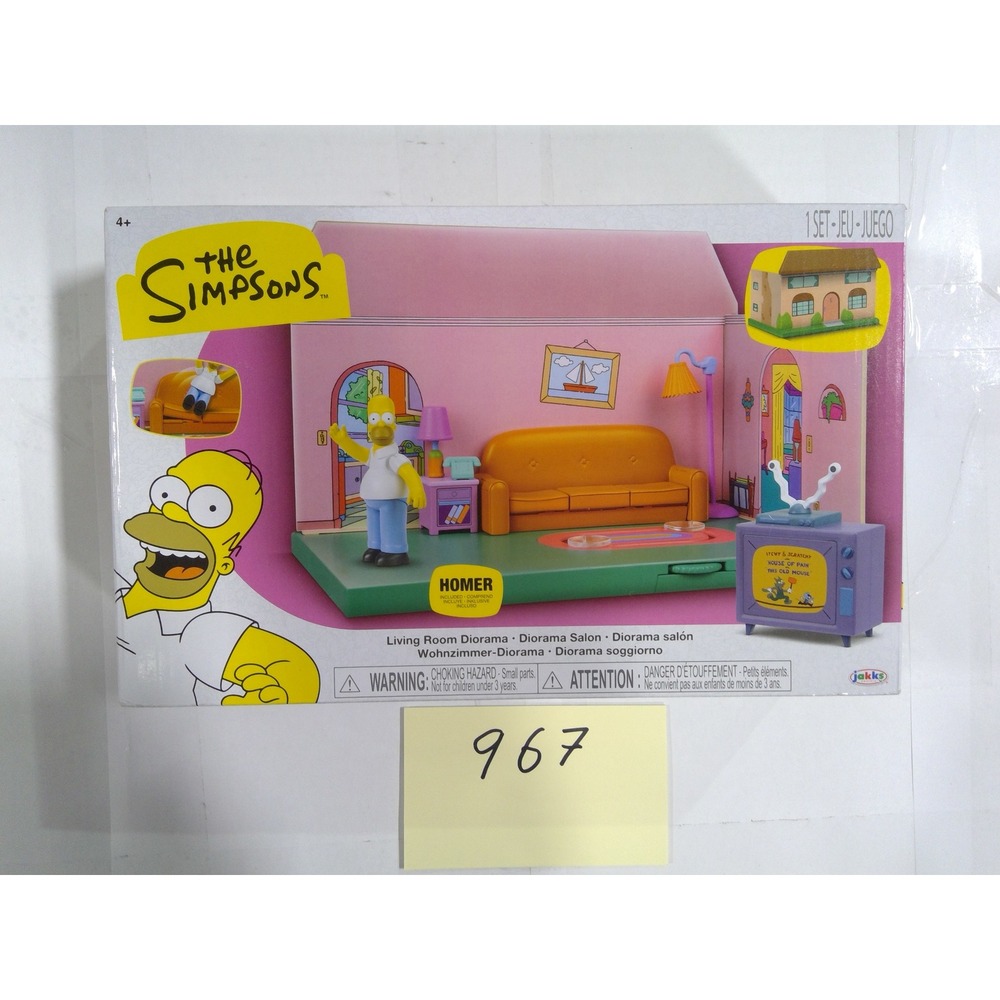 Jakks Pacific The Simpsons Living Room Diorama Playset Homer 2.5" New